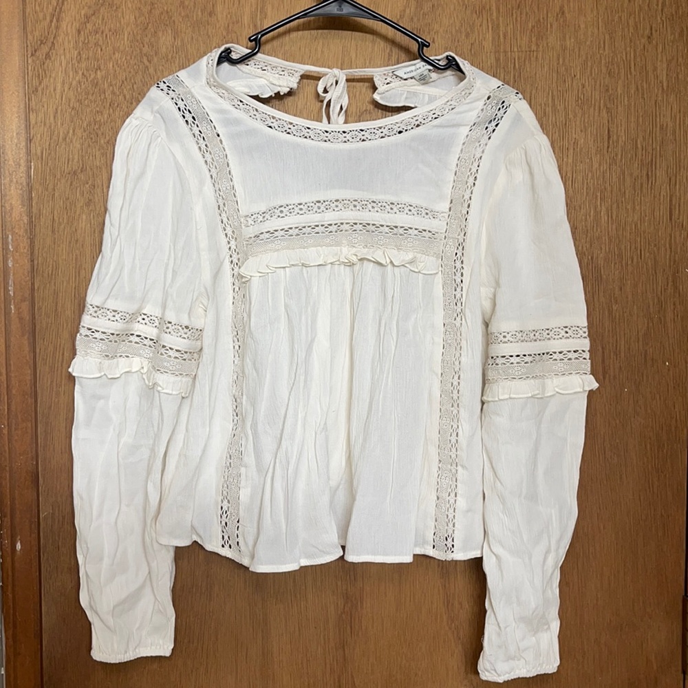 Cream Boho Top